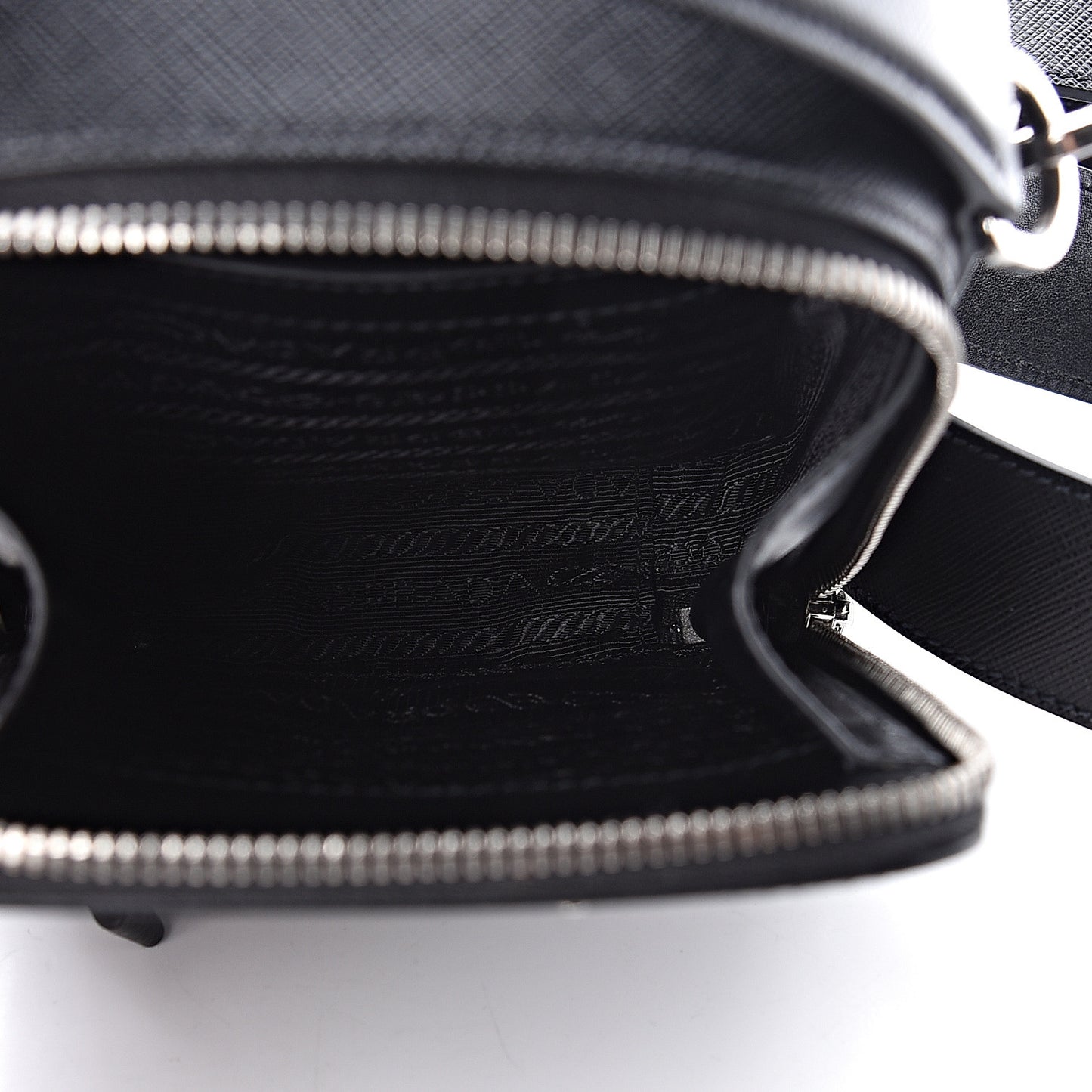 Saffiano Travel Brique Crossbody Messenger Bag Black