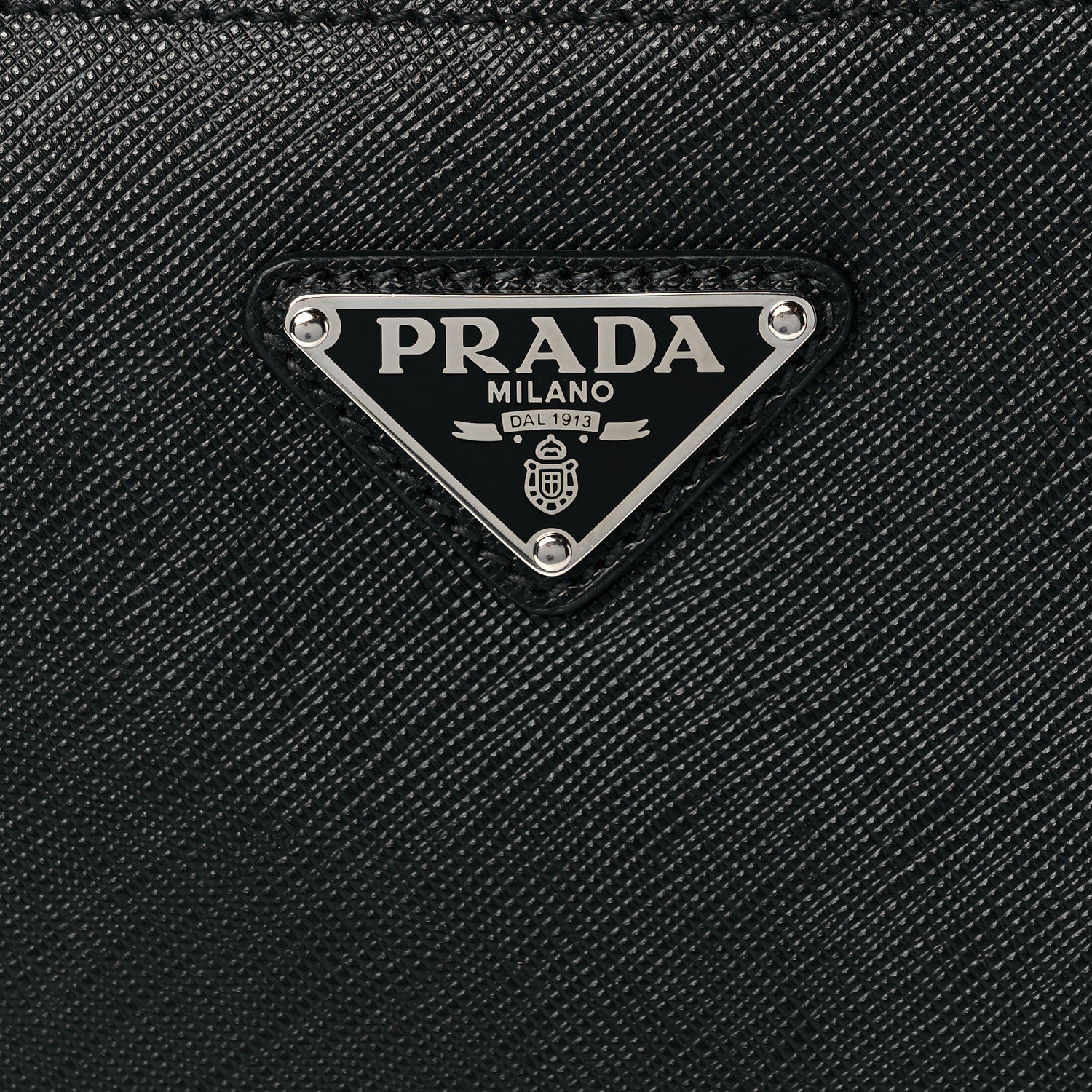 Prada Saffiano Travel Pocket Zippered Shoulder Bag Black 10 of 10