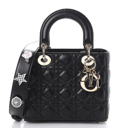 Christian Dior Lambskin Cannage Small Lucky Badges My Lady Dior Black 1 of 10