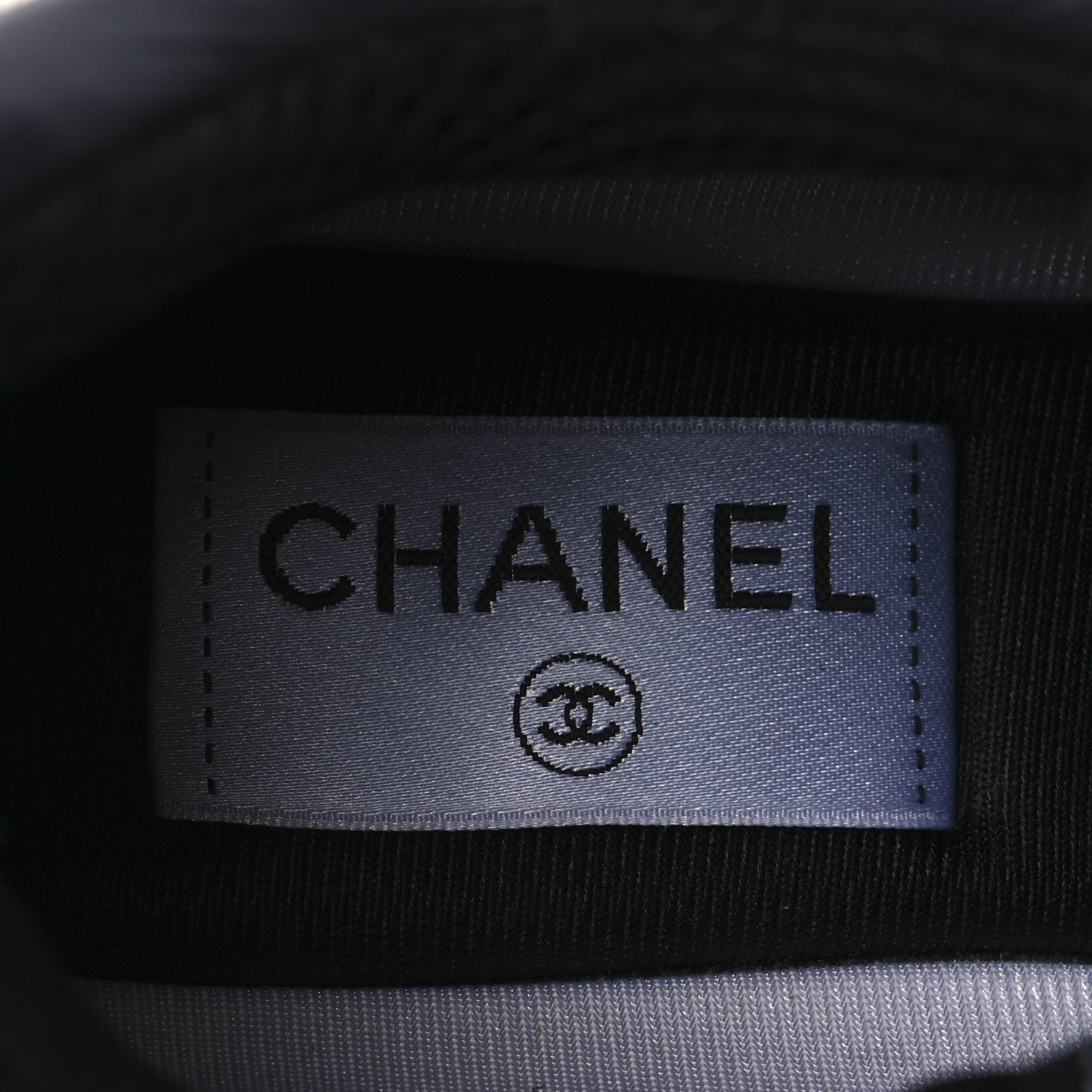 Chanel Mesh Suede Calfskin Grained Calfskin Womens CC Sneakers 36.5 White Black 9 of 13