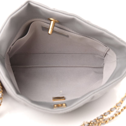 Chanel Lambskin Quilted Crush on Chains Hobo Grey 5 of 9