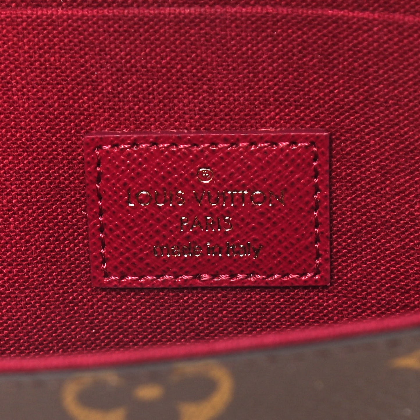 Monogram Pochette Felicie Chain Wallet Fuchsia