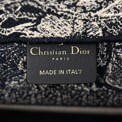 Christian Dior Canvas Embroidered Small Dioriviera Toile De Jouy Book Tote Blue 6 of 12