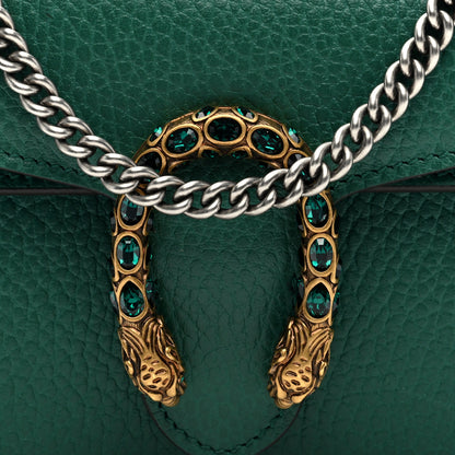 Gucci Dollar Calfskin Crystal Super Mini Dionysus Shoulder Bag Emerald 7 of 9