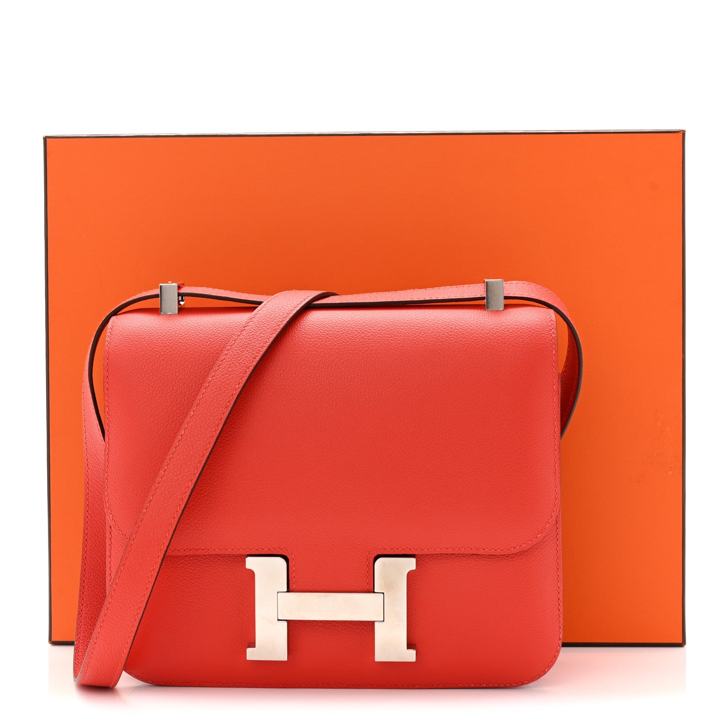 Hermes Evercolor Verso Constance 24 Capucine Rose Azalee 11 of 11