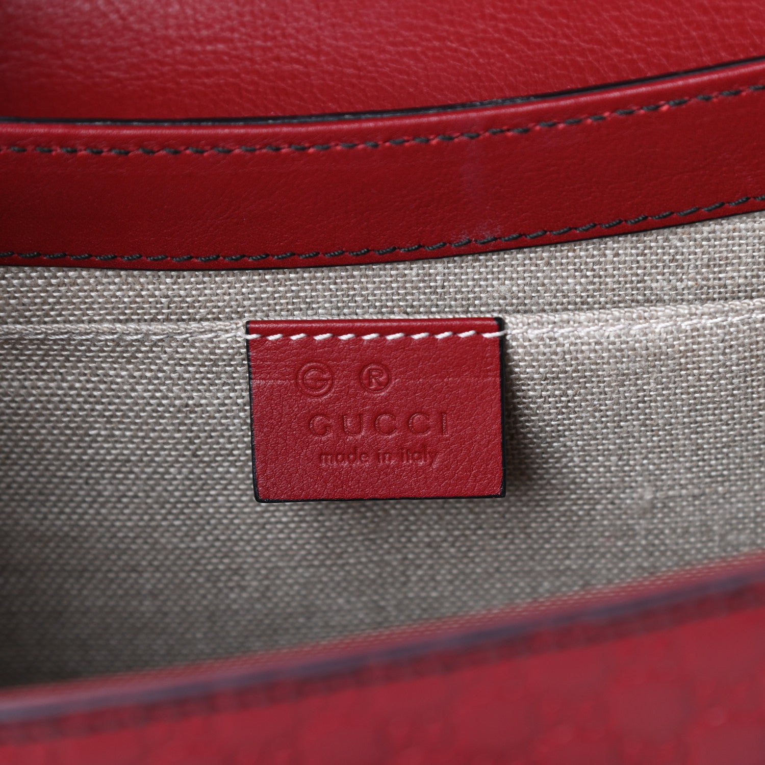 Gucci Microguccissima Medium Emily Chain Shoulder Bag Red 6 of 9
