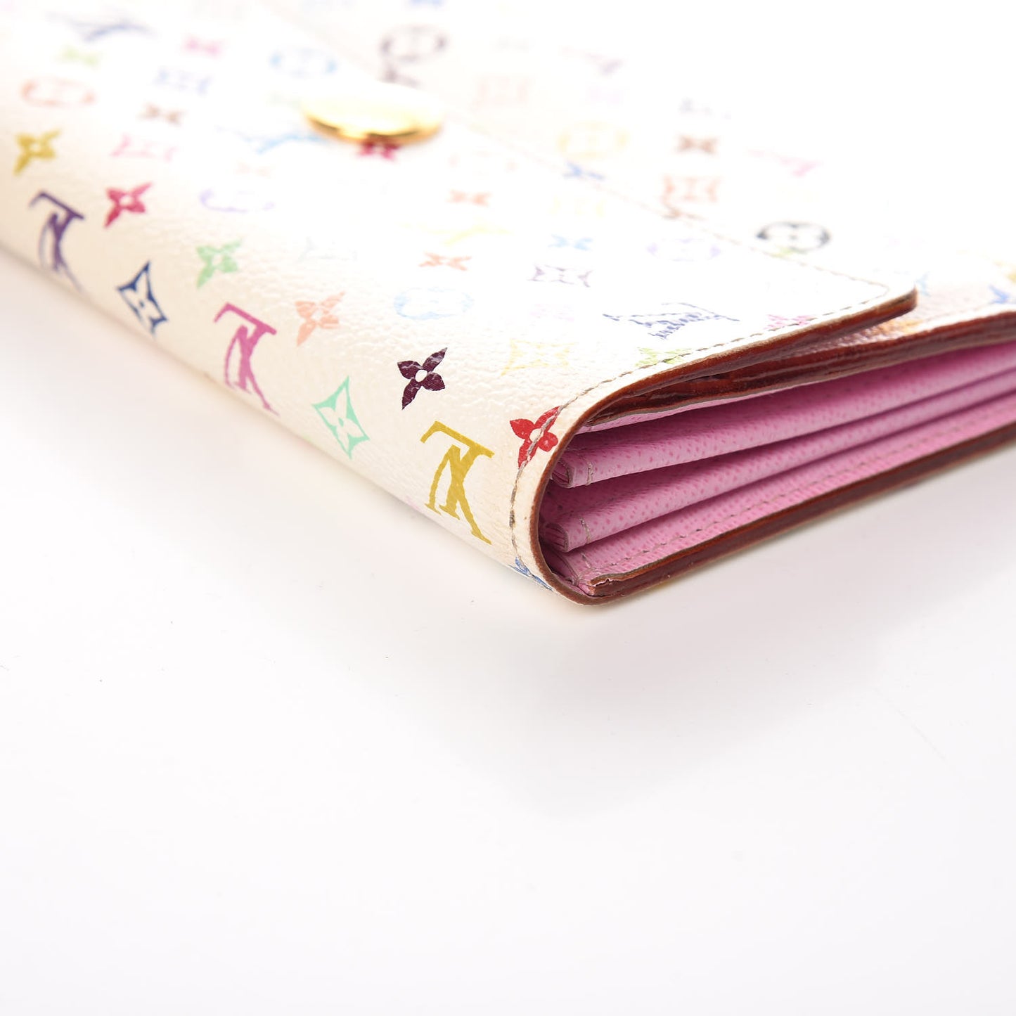 Monogram Multicolor Sarah Wallet White Litchi