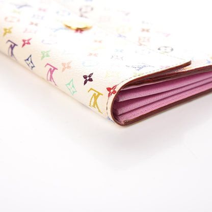 Louis Vuitton Monogram Multicolor Sarah Wallet White Litchi 12 of 14