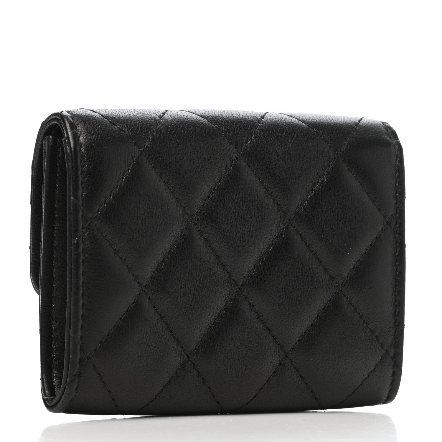 Chanel Lambskin Quilted Flap Card Holder Black 3 of 8