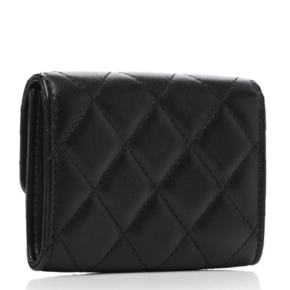 Chanel Lambskin Quilted Flap Card Holder Black 3 of 8