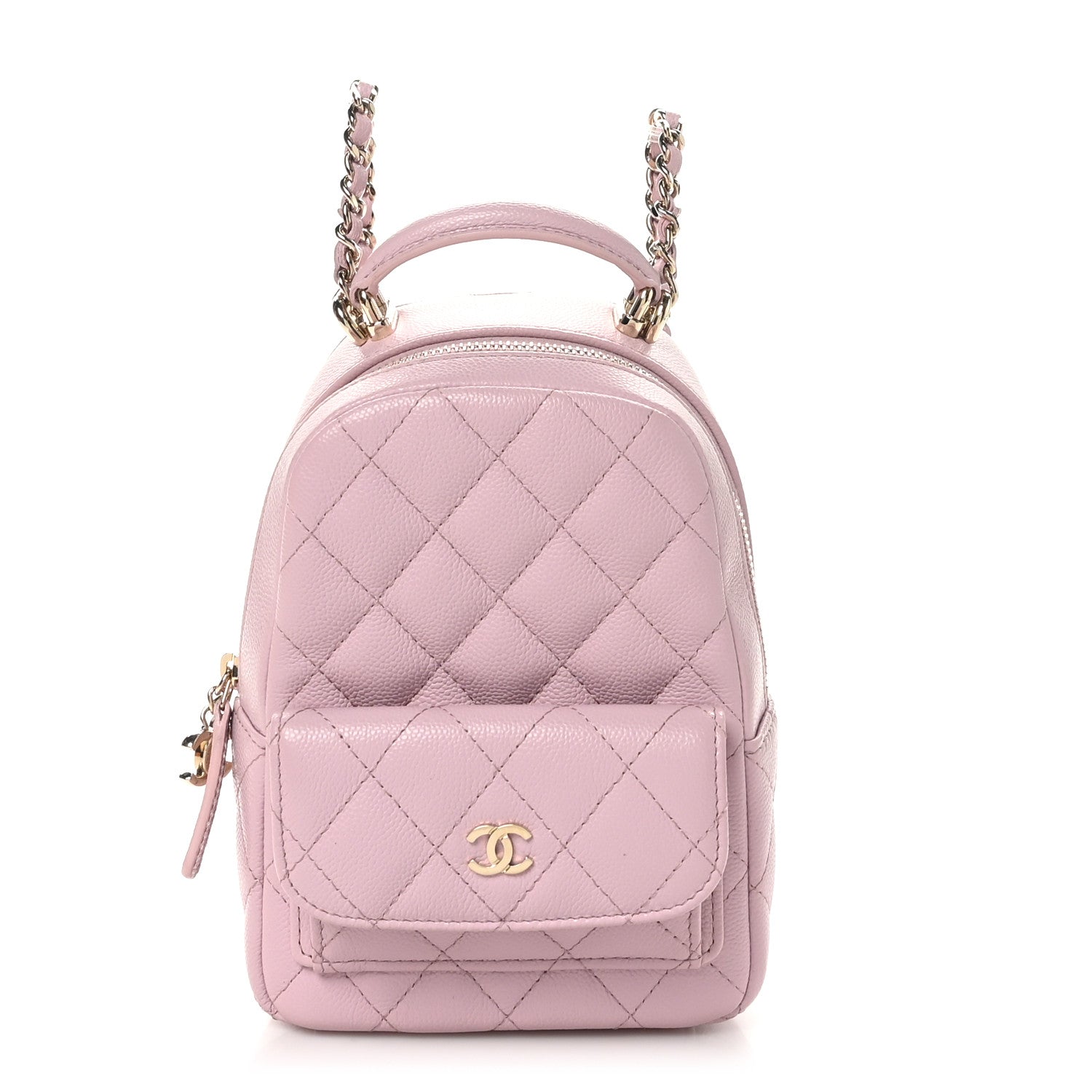 Chanel Caviar Quilted CC Mini Classic Backpack Lilac 1 of 11