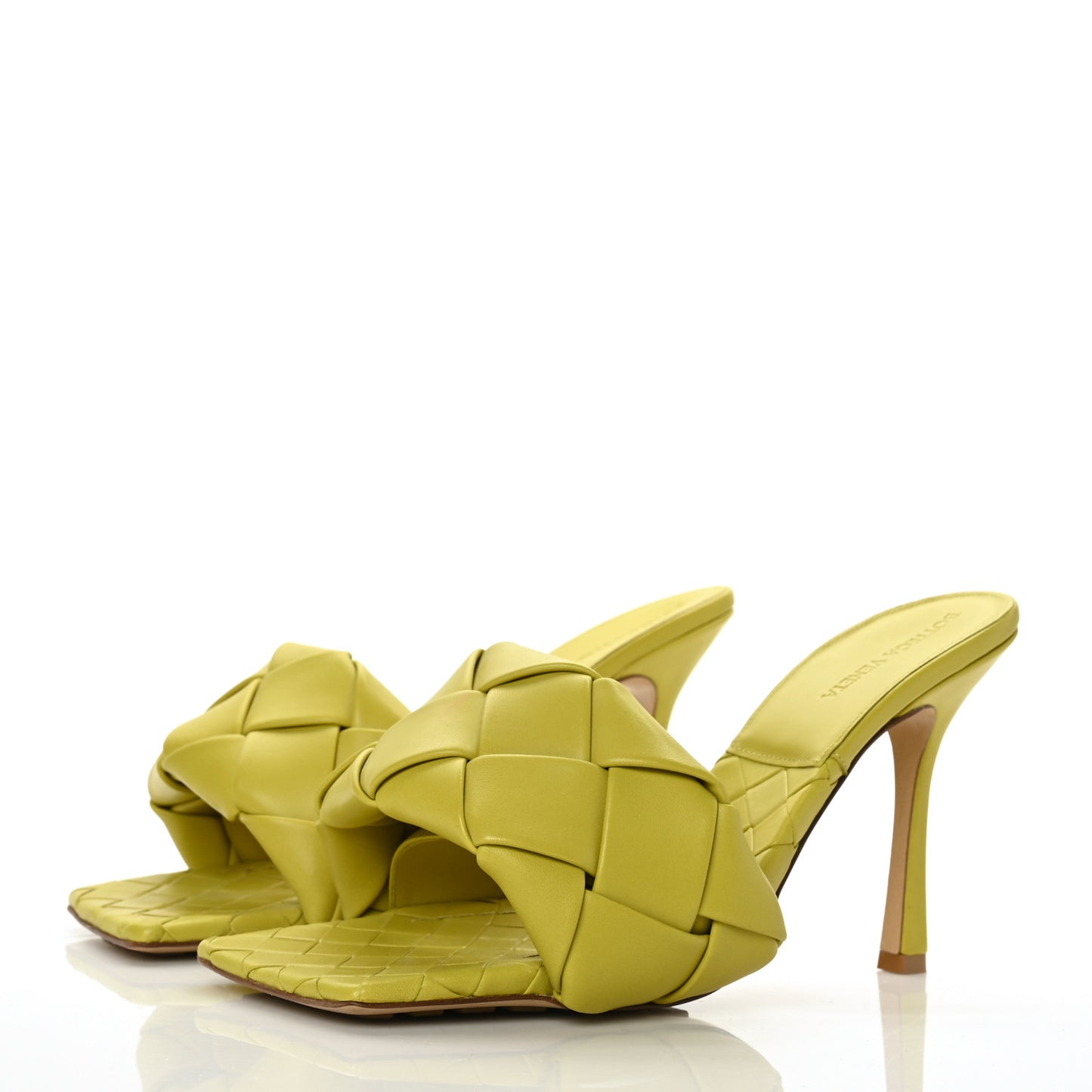 Nappa Maxi Intrecciato Lido 90mm Mule Sandals 41 Acid