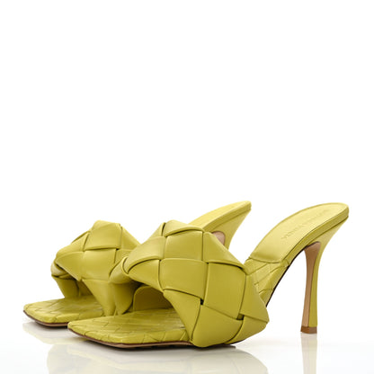 Bottega Veneta Nappa Maxi Intrecciato Lido 90mm Mule Sandals 41 Acid 3 of 9