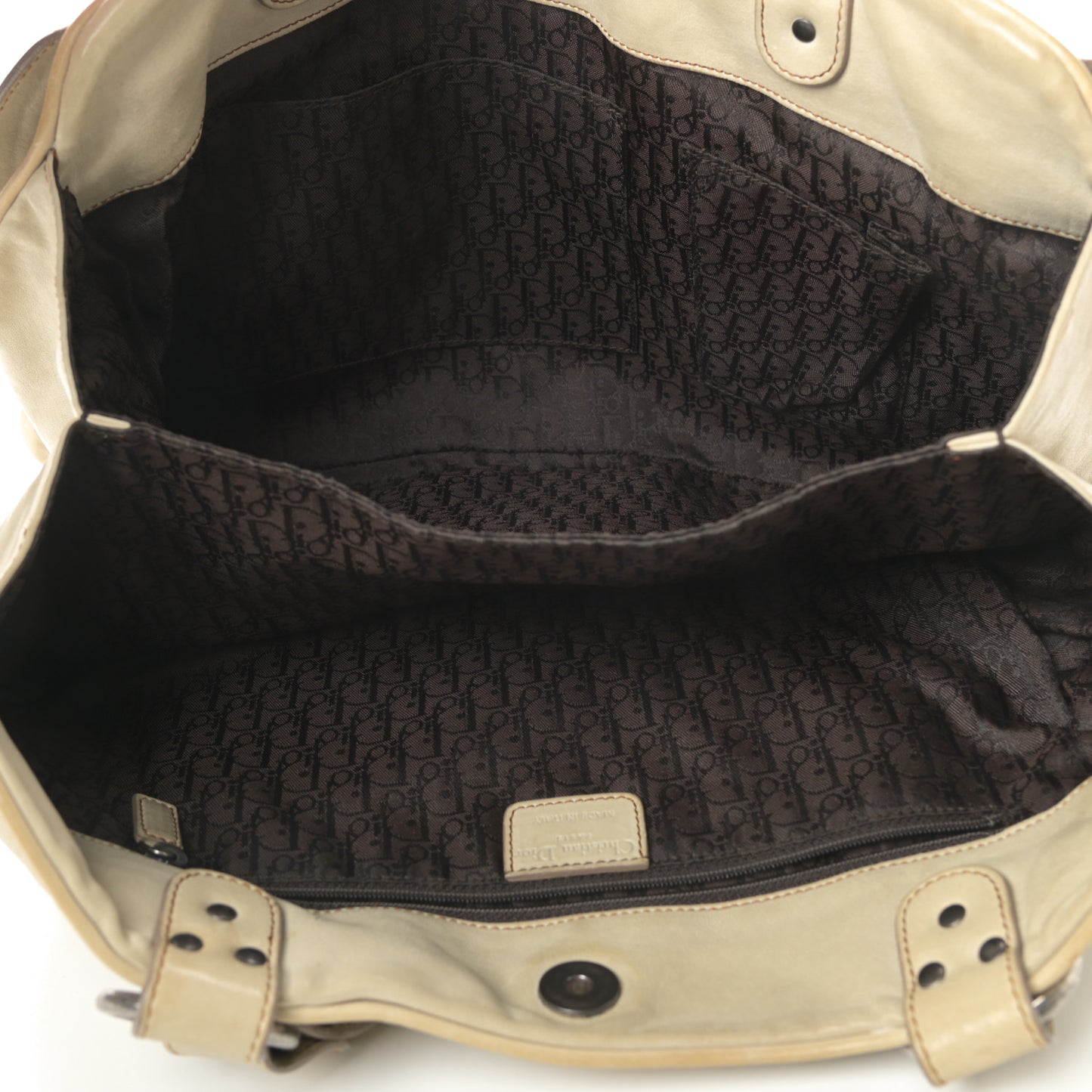 Calfskin Medium Gaucho Double Saddle Bag Ivory