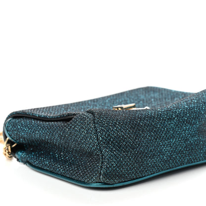 Jimmy Choo Lame Glitter Mini Ruby Chain Crossbody Blue 8 of 9