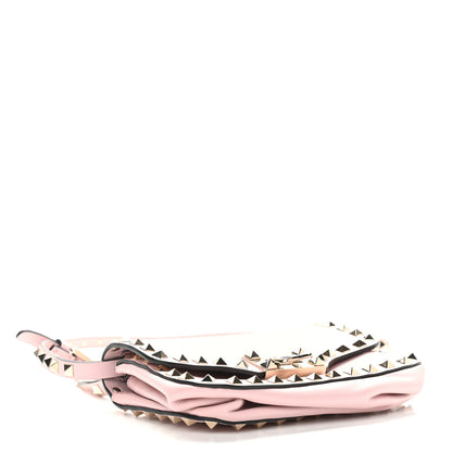 Valentino Garavani Vitello Mini Rockstud Flap Saddle Crossbody Bag Water Rose 3 of 8