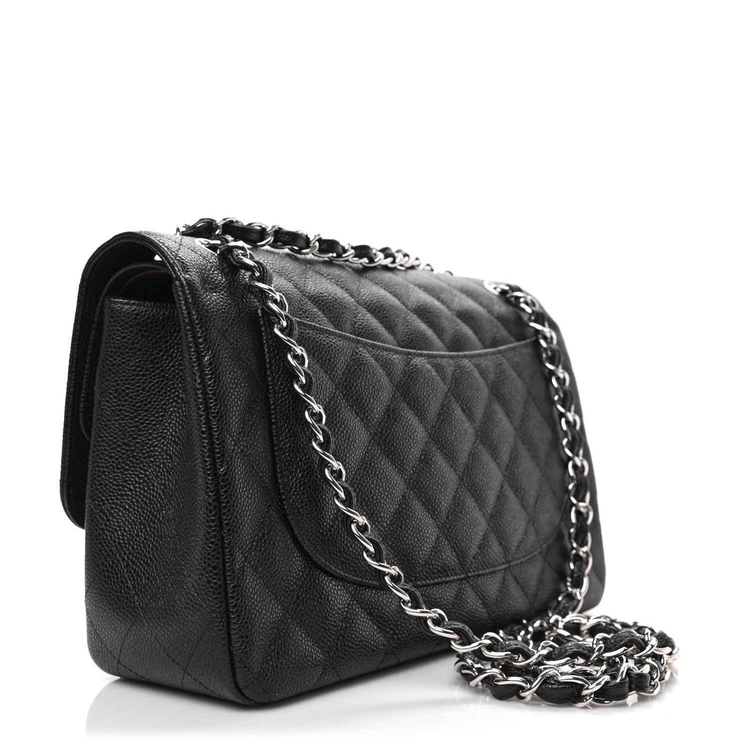 Chanel Caviar Quilted Jumbo Double Flap Black 3 of 9