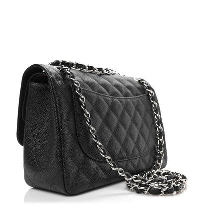 Chanel Caviar Quilted Jumbo Double Flap Black 3 of 9