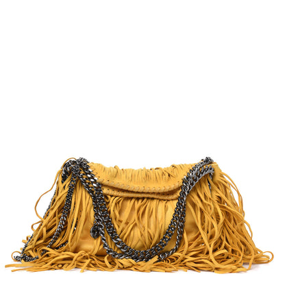 Stella McCartney Shaggy Deer Fringe Mini Falabella Tote Yellow 2 of 5