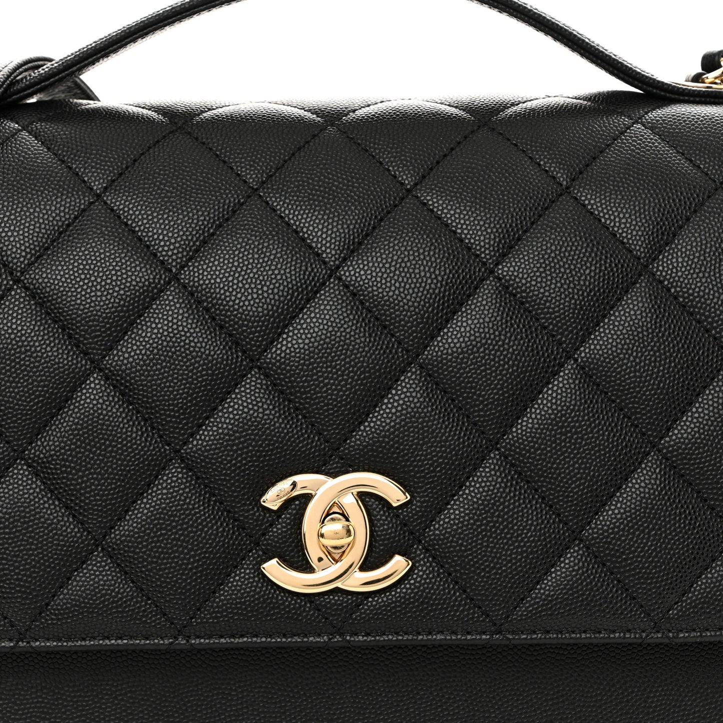 Caviar Quilted Large Business Affinity Flap Black