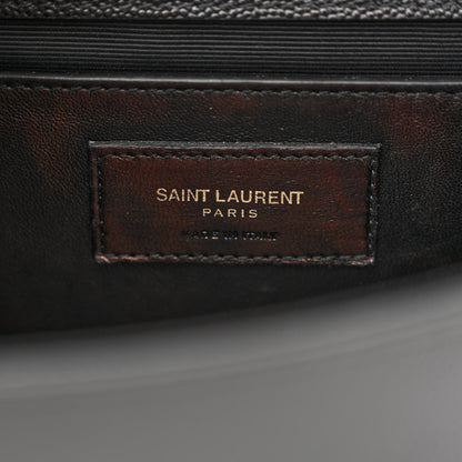 Saint Laurent Grain De Poudre Medium Classic Monogram Kate Satchel Black 6 of 10