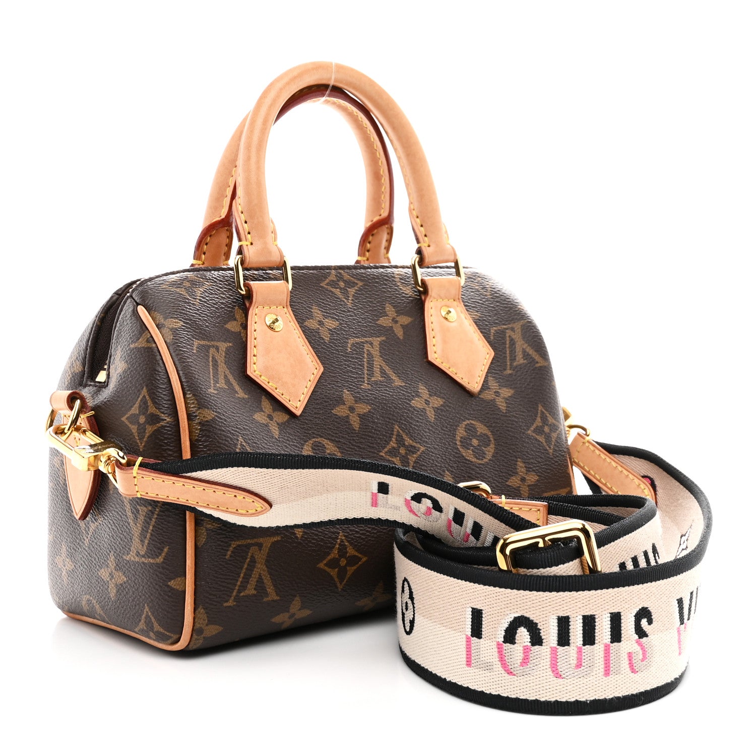 Louis Vuitton Monogram Speedy Bandouliere 20 Black 1863834