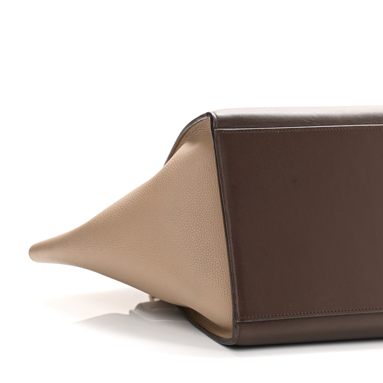 Celine Satin Baby Grained Calfskin Medium Tri-Color Trapeze Tan 8 of 12