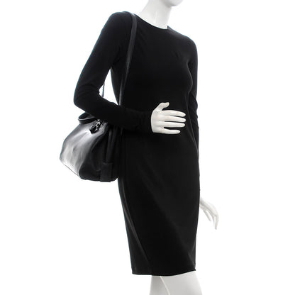 Valentino Garavani Patent Pebbled Calfskin Medium JoyLock Satchel Black 2 of 6