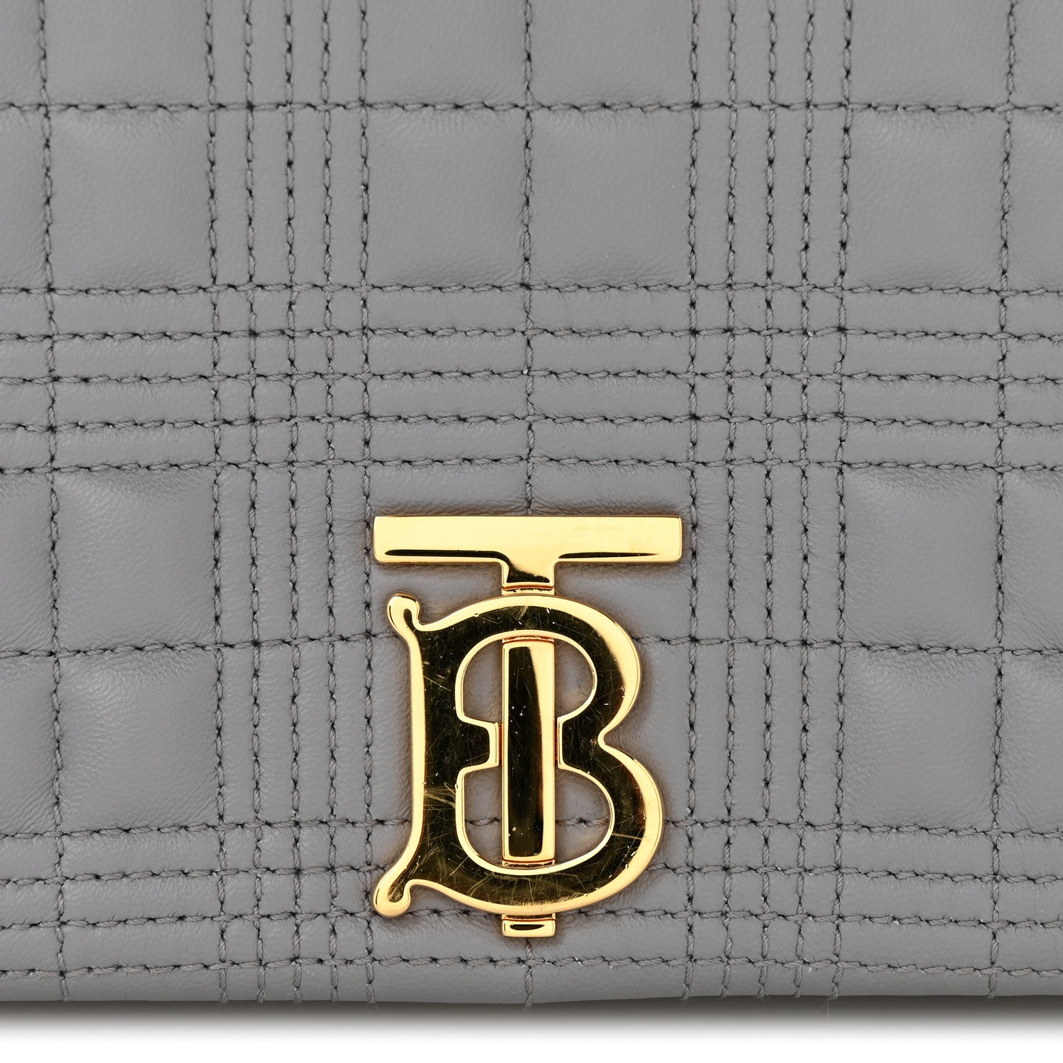 Burberry Lambskin Quilted Small Lola Bag Grey 13 of 14