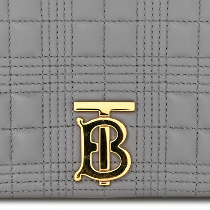 Burberry Lambskin Quilted Small Lola Bag Grey 13 of 14