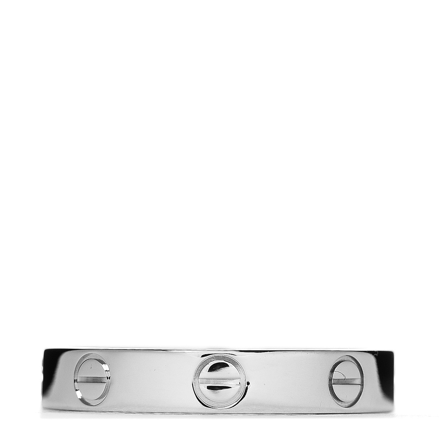 Cartier 18K White Gold 3.5mm LOVE Wedding Band Ring 56 7.75 2 of 3