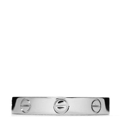 Cartier 18K White Gold 3.5mm LOVE Wedding Band Ring 56 7.75 2 of 3