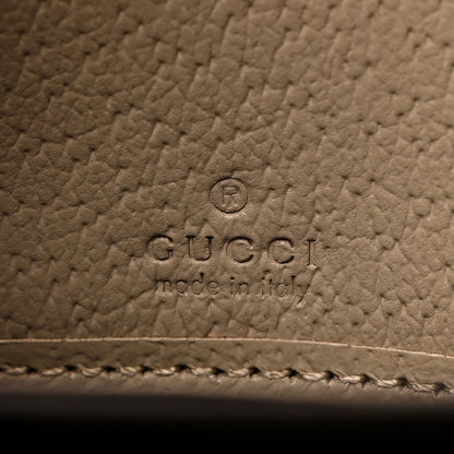 Gucci GG Supreme Monogram Textured Dollar Calfskin Web Ophidia Zip Around Wallet Beige Mystic White Oatmeal 6 of 8