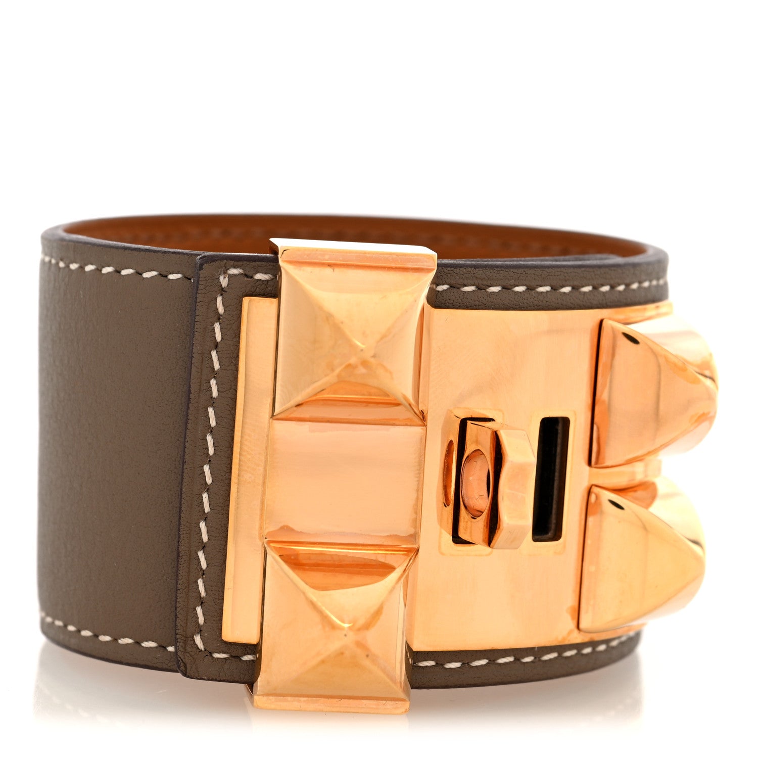 Hermes Swift Collier de Chien CDC Bracelet T3 Etoupe 1 of 5