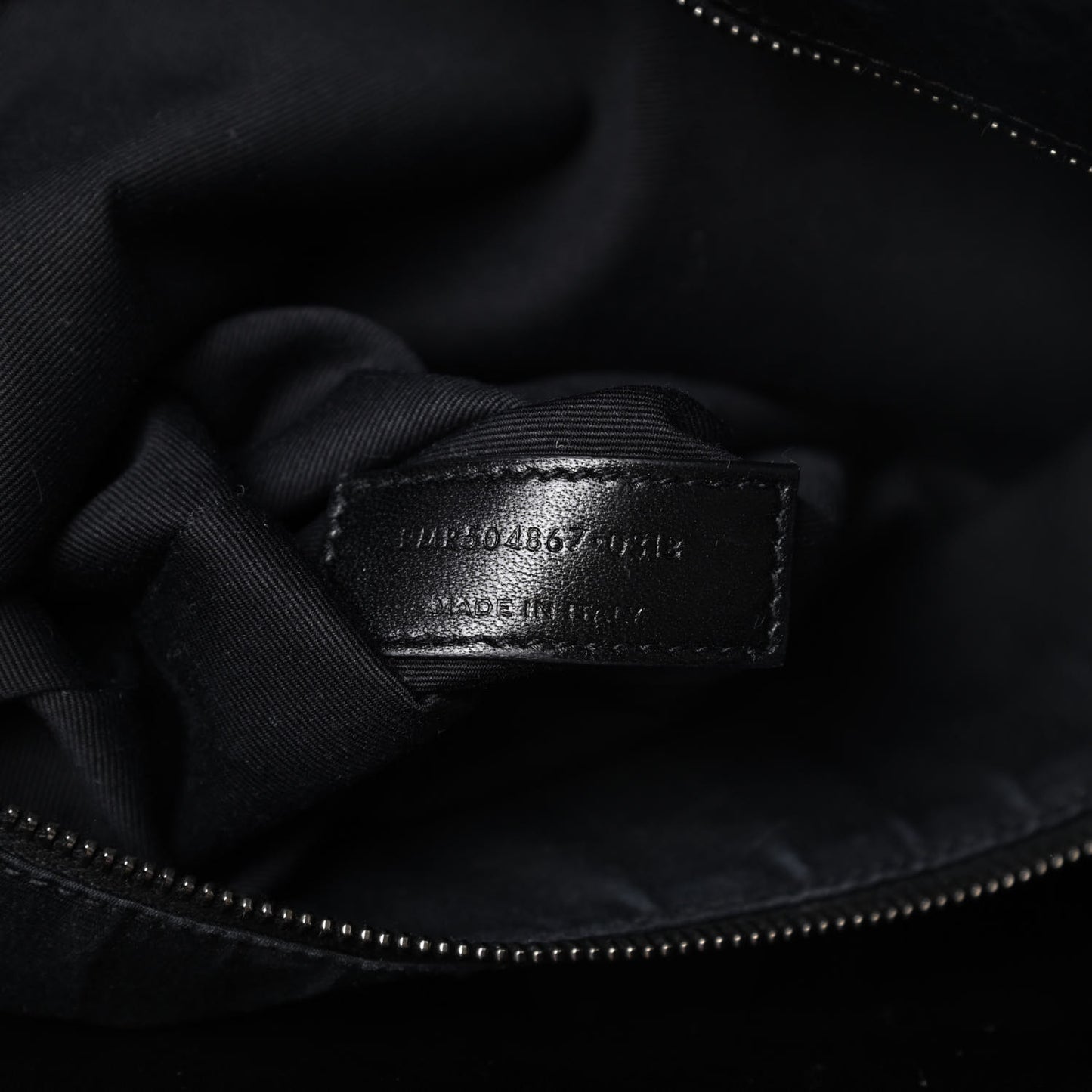 Crinkled Calfskin Matelasse Monogram Large Niki Shopping Tote Bag Black