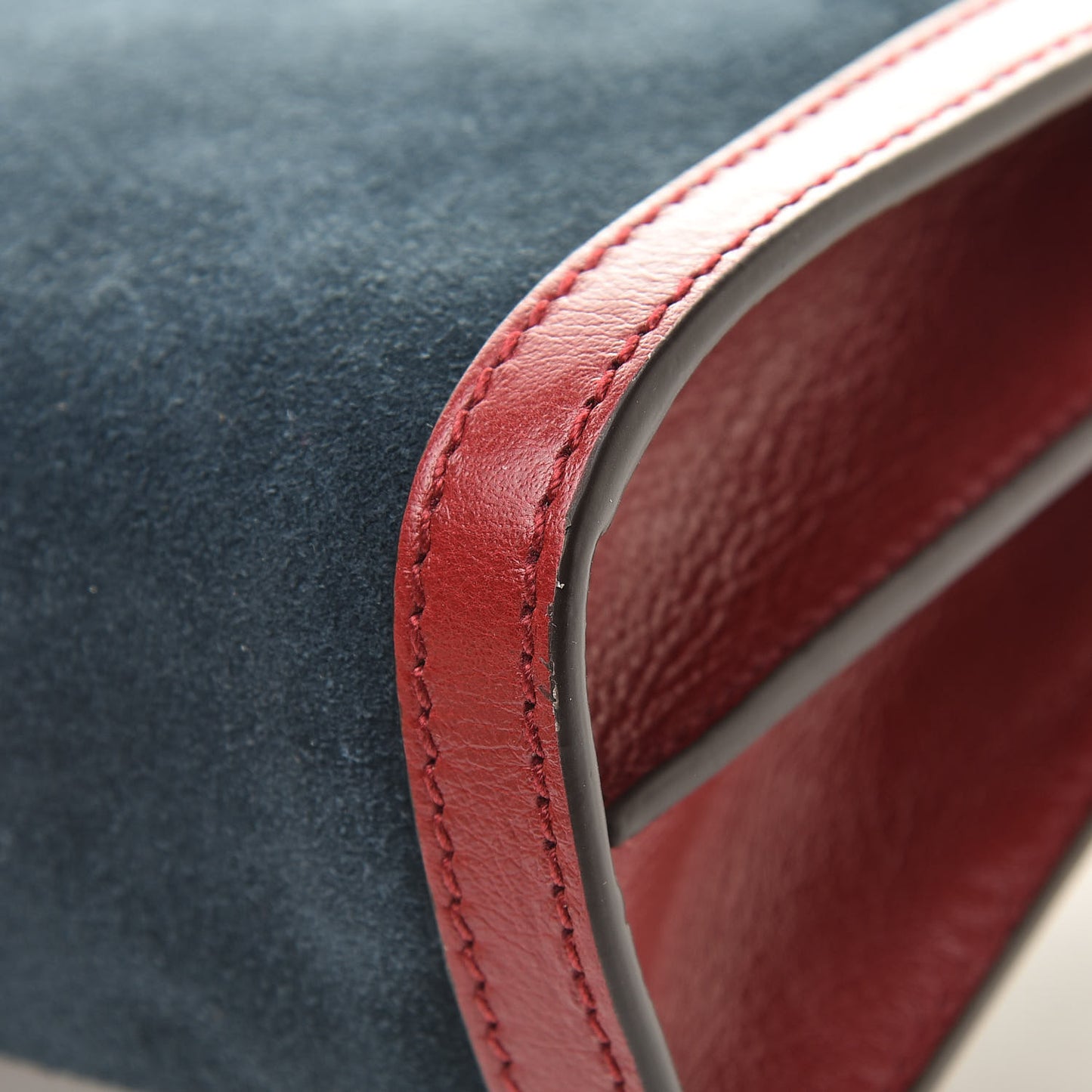 Suede Calfskin Web Small Ophidia Chain Shoulder Bag New Blue Romantic Cherry