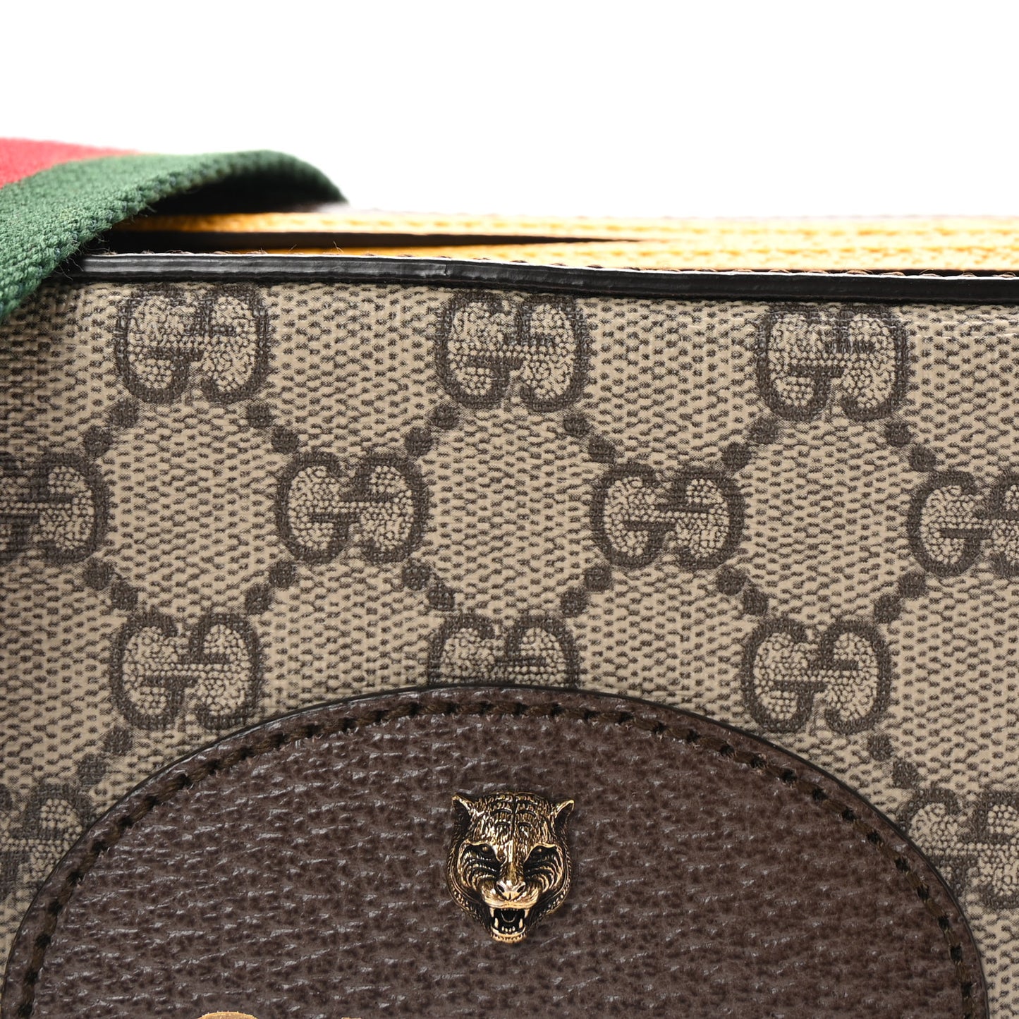 GG Supreme Monogram Web Neo Vintage Shoulder Bag Beige New Acero Crop