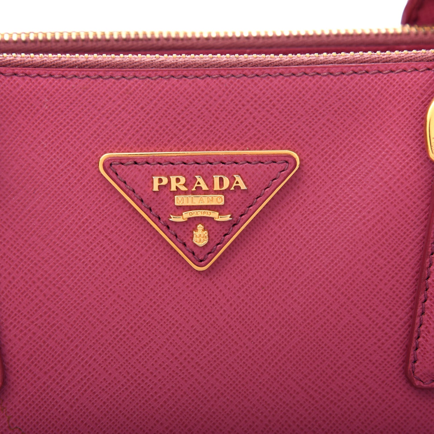 Prada Saffiano Small Galleria Double Zip Tote Peonia 10 of 11