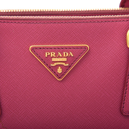 Prada Saffiano Small Galleria Double Zip Tote Peonia 10 of 11