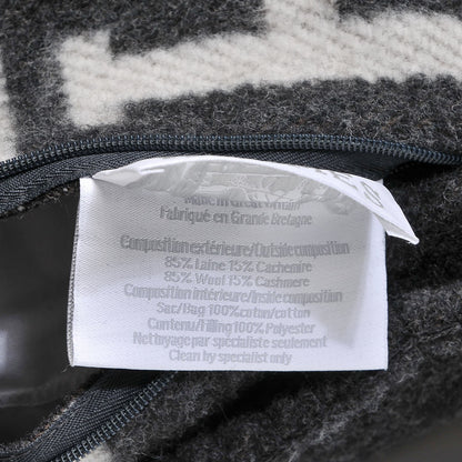 Hermes Wool Cashmere Avalon Pillow PM Ecru Gris Fonce 6 of 6