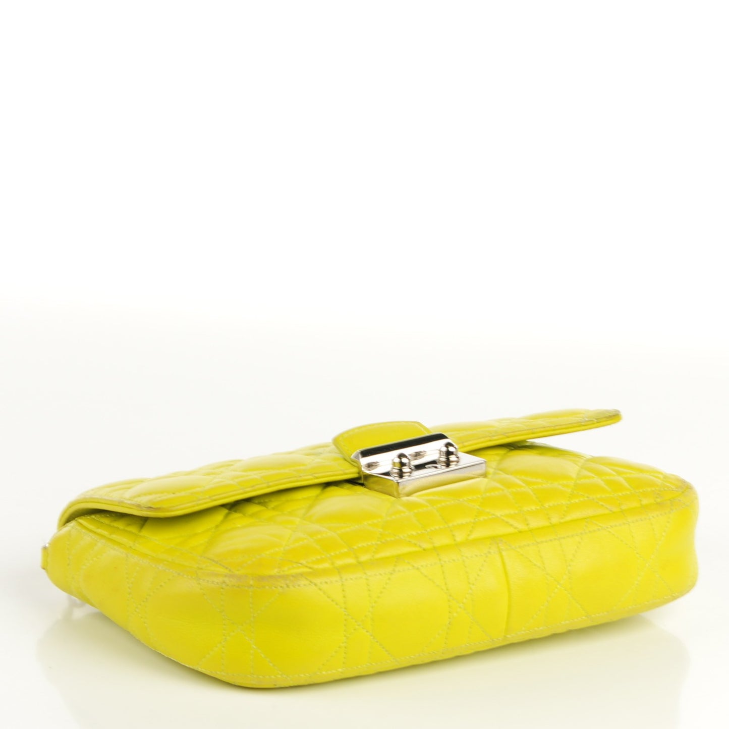 Lambskin Cannage Miss Dior Promenade Pouch Vert Acide