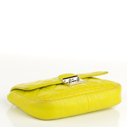Christian Dior Lambskin Cannage Miss Dior Promenade Pouch Vert Acide 4 of 7