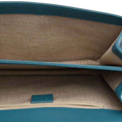 Gucci Dollar Calfskin Interlocking G Shoulder Bag Deep Cobalt 5 of 12