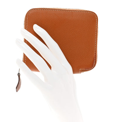 Hermes Epsom Silk'in Compact Wallet Gold 2 of 7