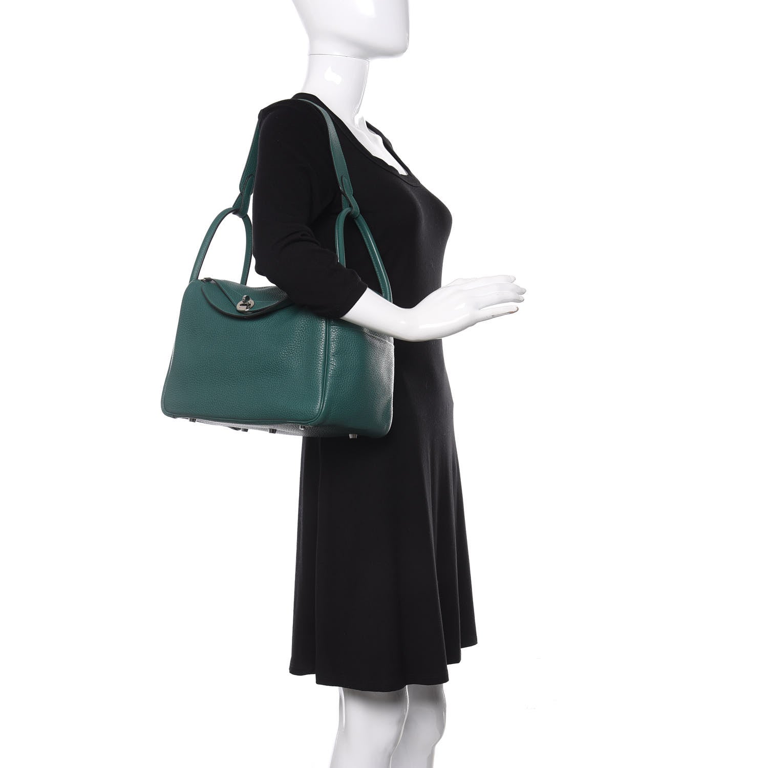 Hermes Taurillon Clemence Lindy 30 Malachite 2 of 9