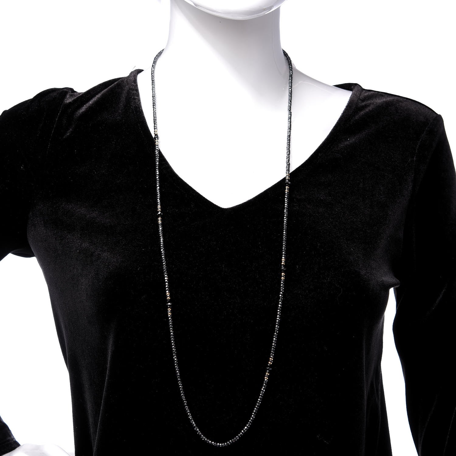 David Yurman 18K Yellow Gold Hematine Black Onyx Cable Berries Tweejoux Necklace 36" 2 of 5