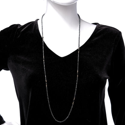 David Yurman 18K Yellow Gold Hematine Black Onyx Cable Berries Tweejoux Necklace 36" 2 of 5