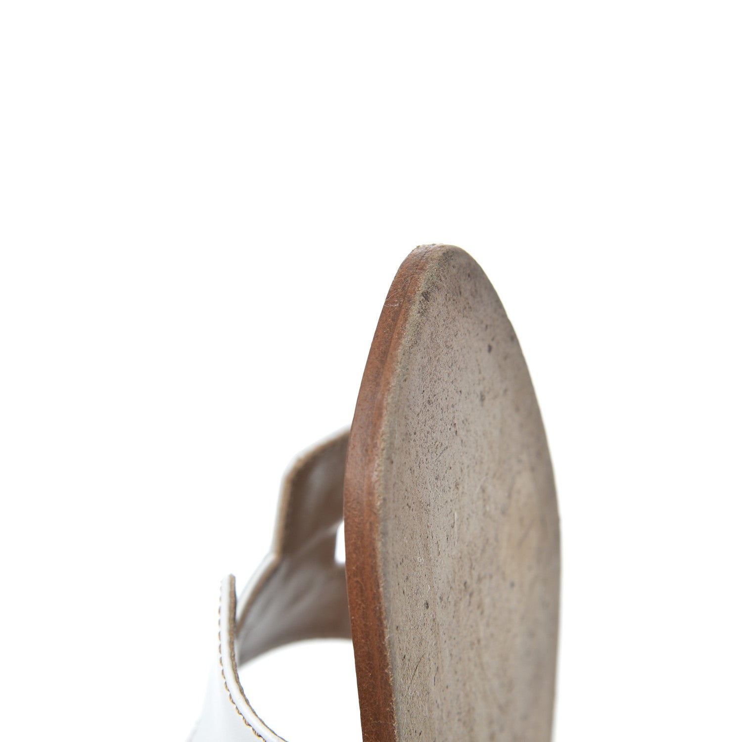 Hermes Box Calfskin Oran Sandals 36 White 15 of 20