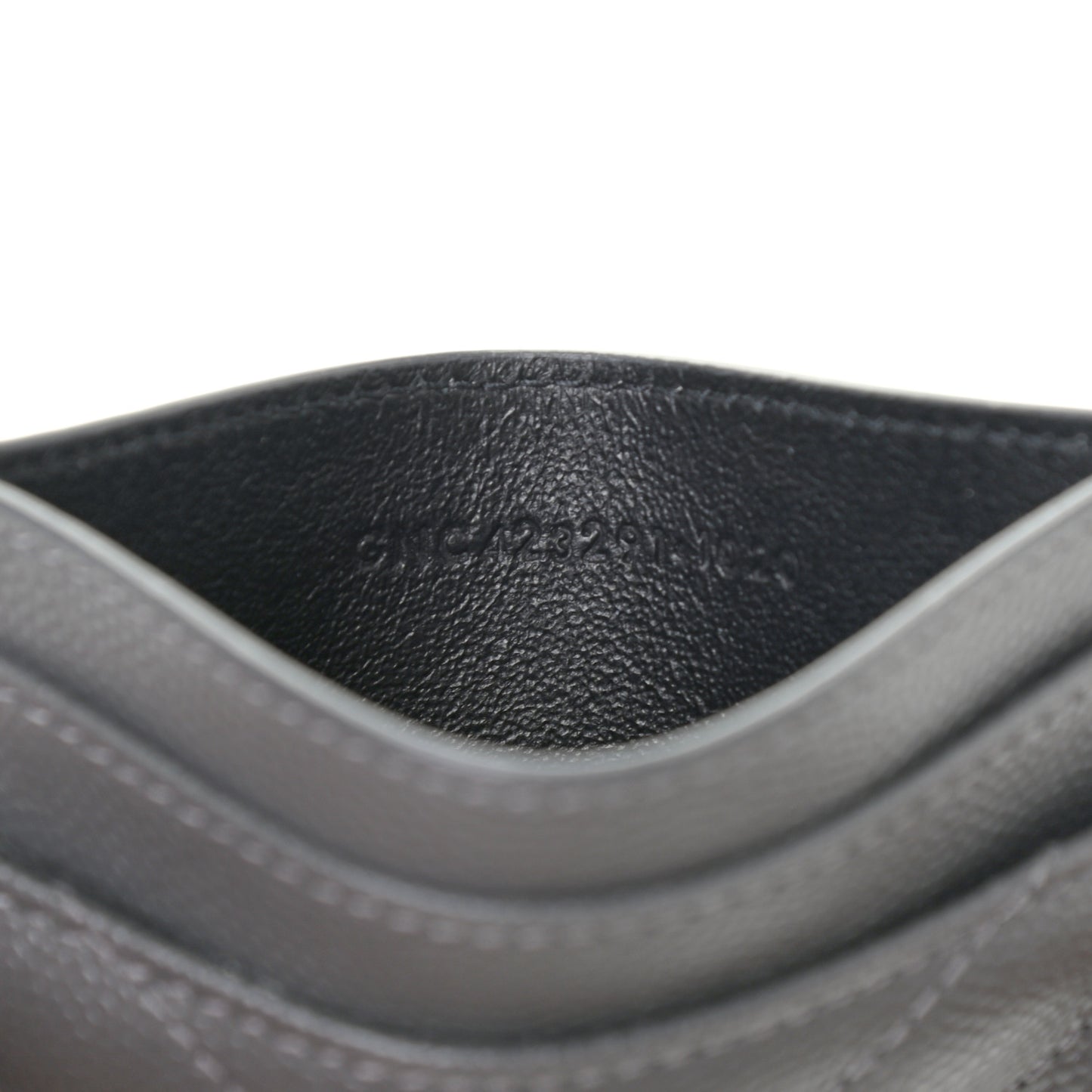 Grain De Poudre Matelasse Chevron Monogram Credit Card Case Storm