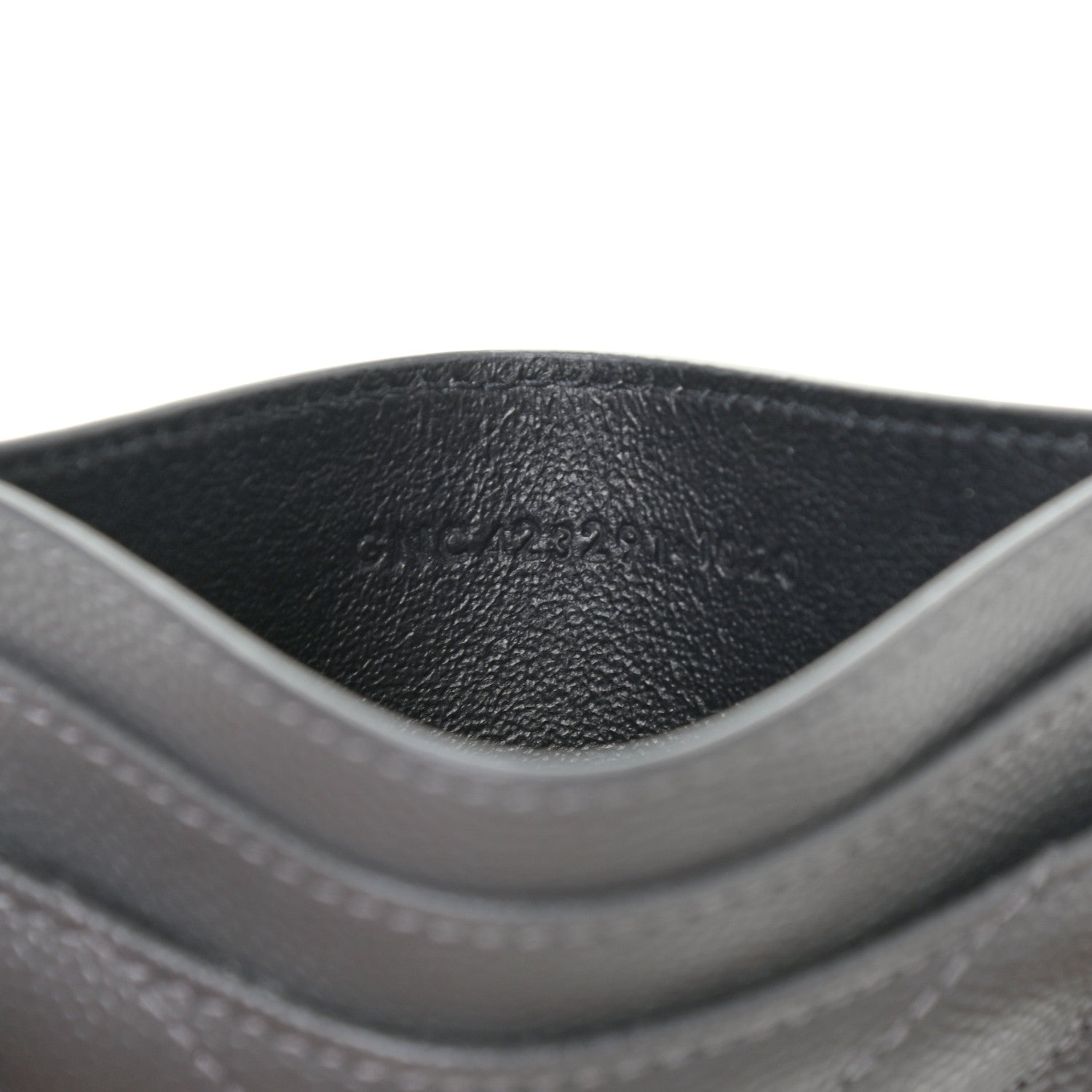 Saint Laurent Grain De Poudre Matelasse Chevron Monogram Credit Card Case Storm 7 of 7
